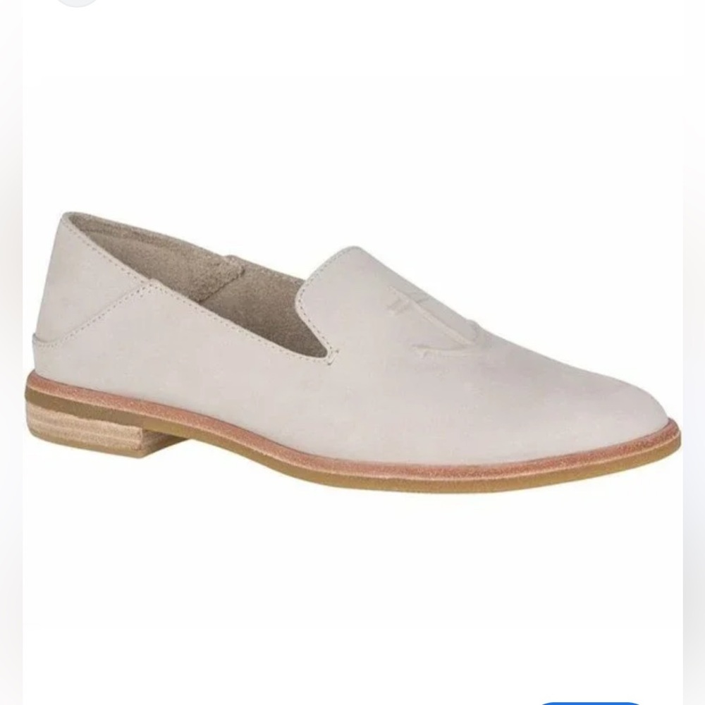 Sperry Women's Size 6.5 Seaport Levy Smooth Leather Loafer Flat Ivory